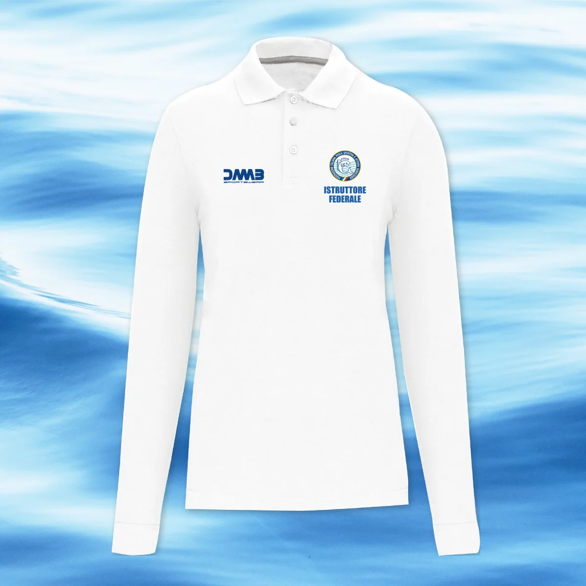 IF - POLO BIANCA M/L ISTRUTTORE FEDERALE - immagine 2