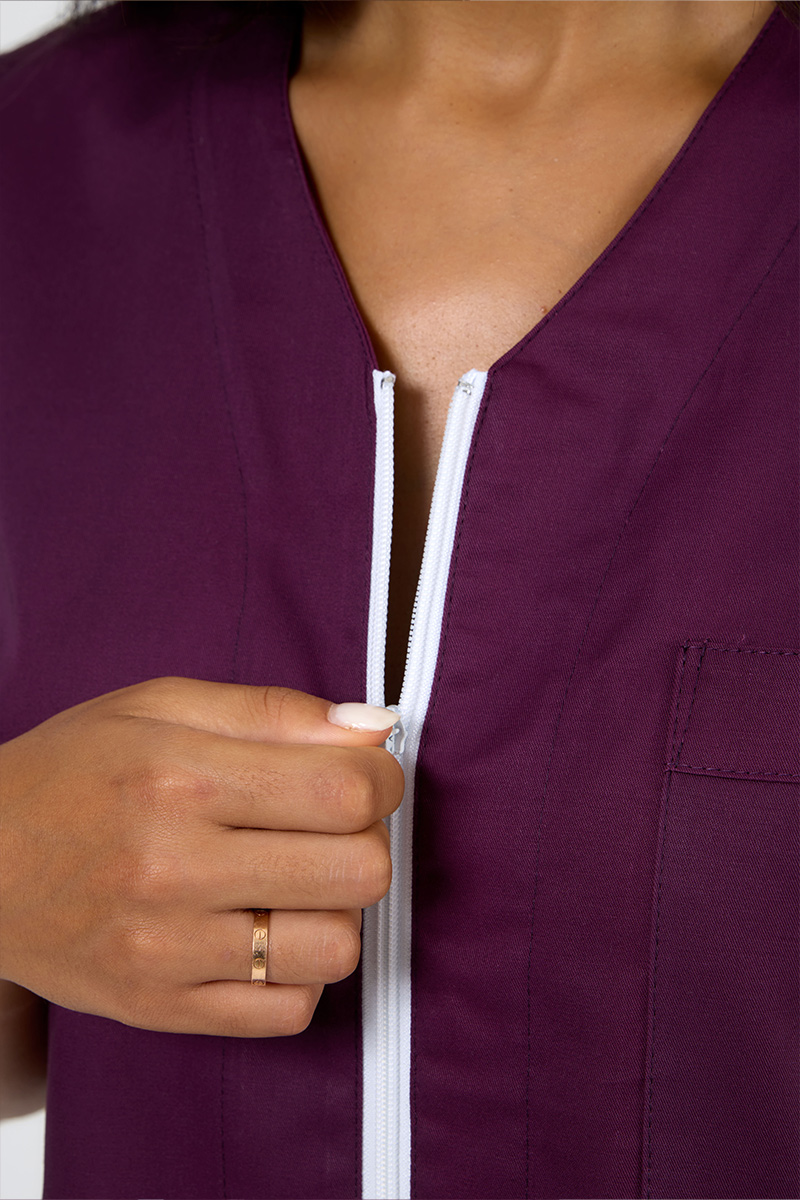 Giacca donna zip vinaccia - immagine 3